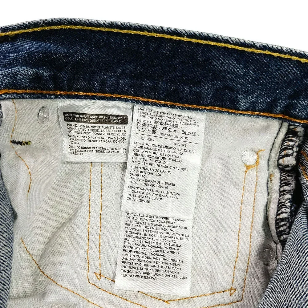 Levi’s 505 Regular Fit Straight Leg Jeans W40 L32 Dark Stonewash Zip Fly VTG Y2K